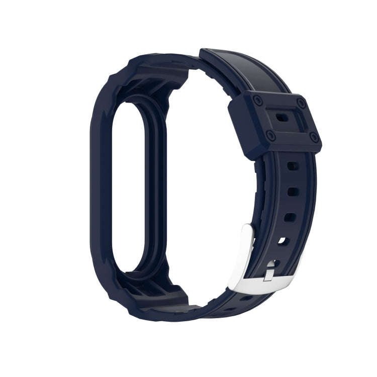 For Xiaomi Mi Band 7 / 6 / 5 Integrated TPU Watch Band(Dark Blue)