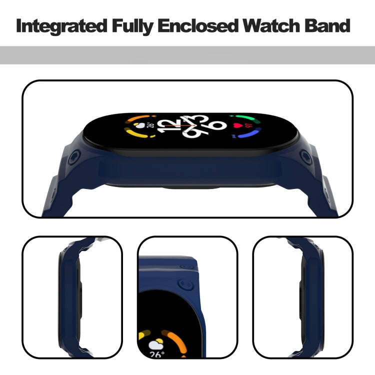 For Xiaomi Mi Band 7 / 6 / 5 Integrated TPU Watch Band(Dark Blue)