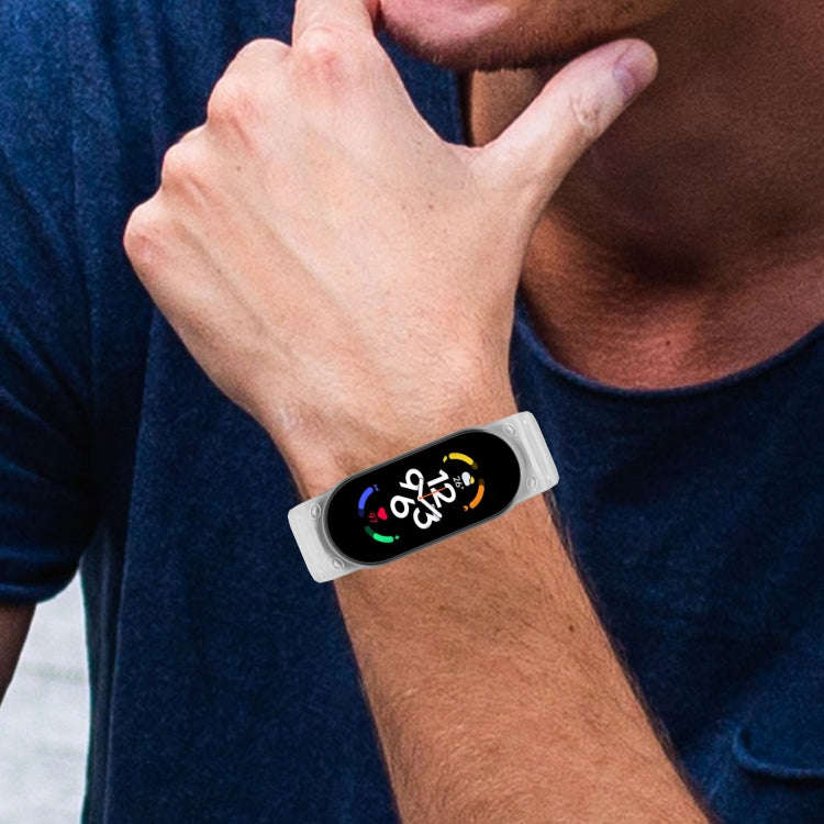 For Xiaomi Mi Band 7 / 6 / 5 Integrated TPU Watch Band(Transparent)