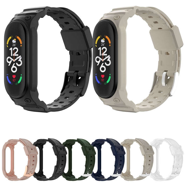 For Xiaomi Mi Band 7 / 6 / 5 Integrated TPU Watch Band(Transparent)