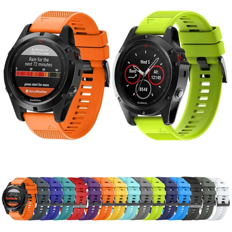 For Garmin Fenix 7S Pro 42mm Silicone Replacement Watch Band(Dark Blue)
