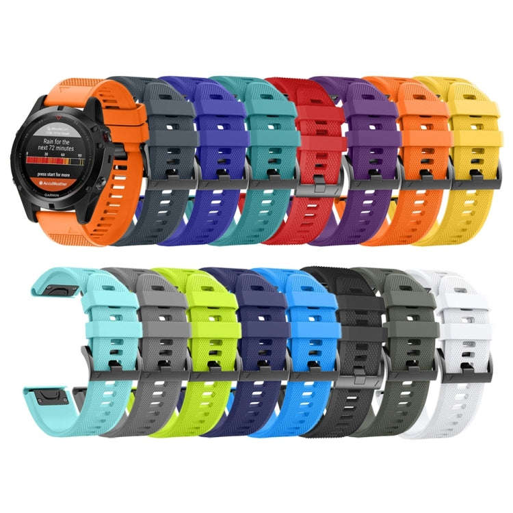 For Garmin Fenix 7S Pro 42mm Silicone Replacement Watch Band(Dark Blue)