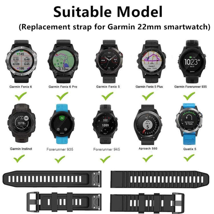 For Garmin  Instinct 2 Solar Sports Silicone Watch Band(Blue)