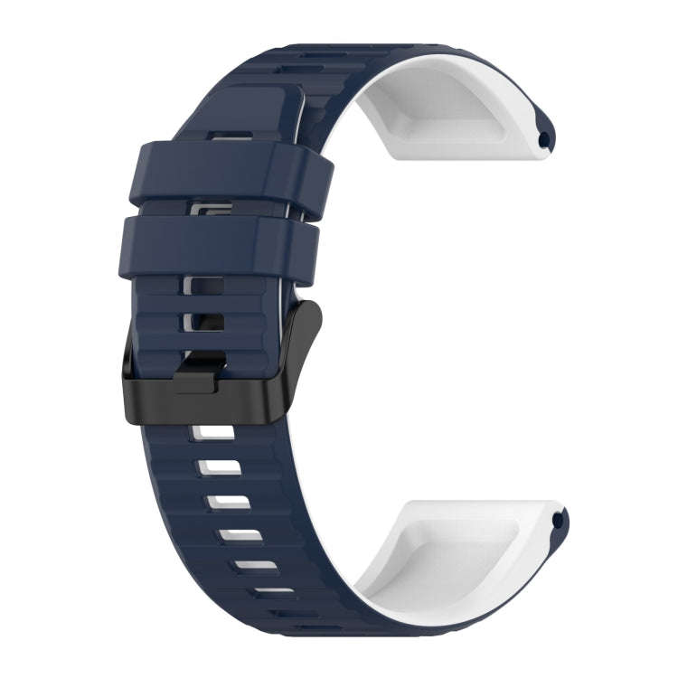 For Garmin Instinct 2 Solar Sports Mixing Color Silicone Watch Band(Blue+White)