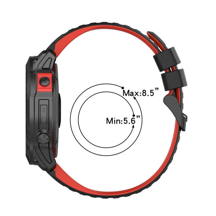 For Garmin Instinct 2 Solar Sports Mixing Color Silicone Watch Band(Black+Grey)