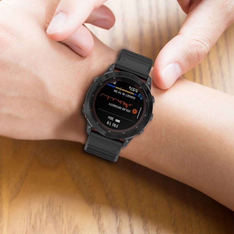 For Garmin Instinct 2 Solar Sports Mixing Color Silicone Watch Band(Black+Grey)