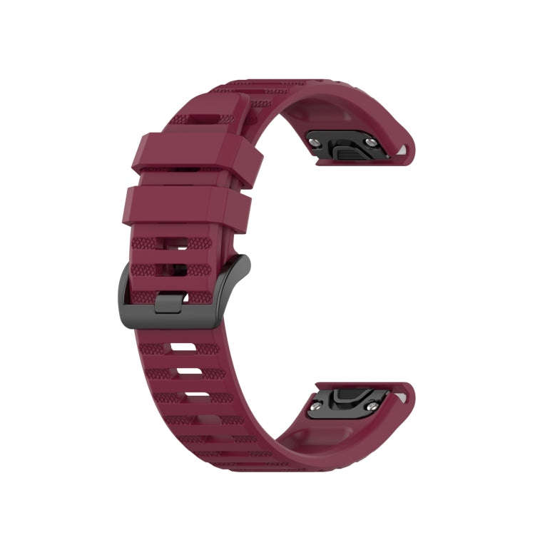 For Garmin Instinct 2X Solar Sports Silicone Watch Band(Wine Red)