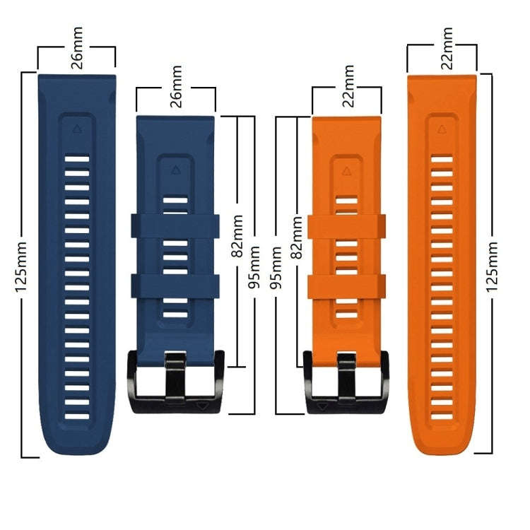 For Garmin Fenix 7 Pro 51mm Sport Pure Color Silicone Watch Band(Sky Blue)
