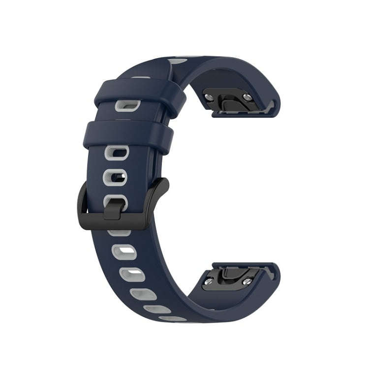 For Garmin Instinct 2X Solar Sports Two-Color Silicone Watch Band(Dark Blue+Grey)