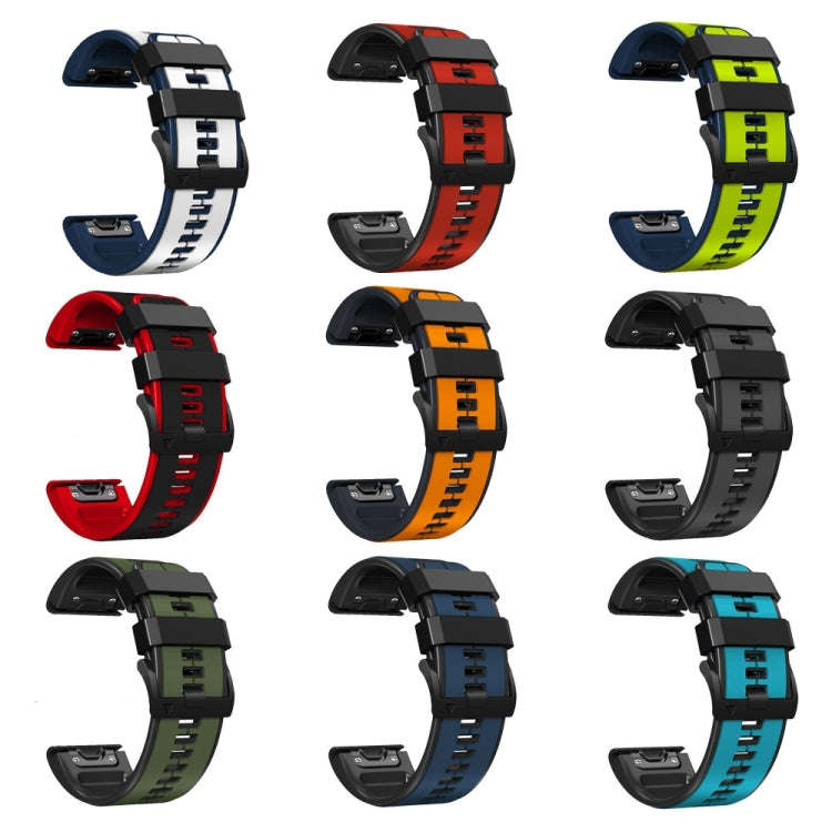 For Garmin Instinct 2 Solar Sports Two-Color Silicone Watch Band(Red+Black)