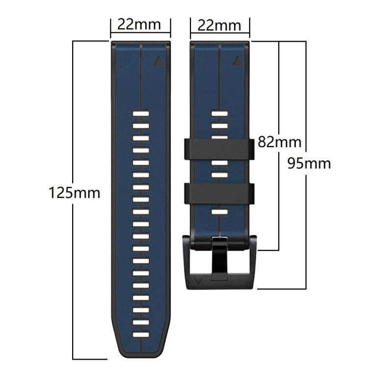 For Garmin Instinct 2 Solar Sports Two-Color Silicone Watch Band(Red+Black)