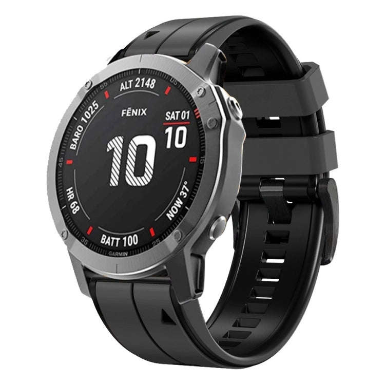 For Garmin Enduro 2 Sports Two-Color Silicone Watch Band(Carbon Ash+Black)