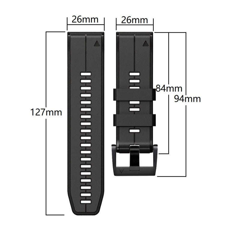 For Garmin Instinct 2X Solar Sports Two-Color Silicone Watch Band(Black+Red)