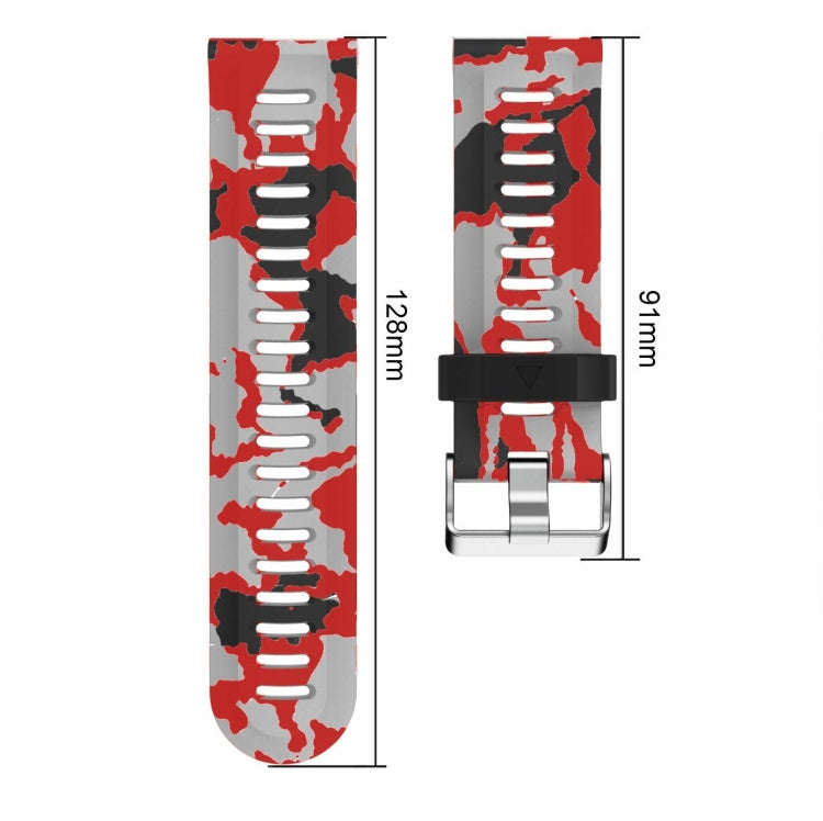 For Garmin Enduro 2 Camouflage Printed Silicone Watch Band(Army Green+Army Camouflage)