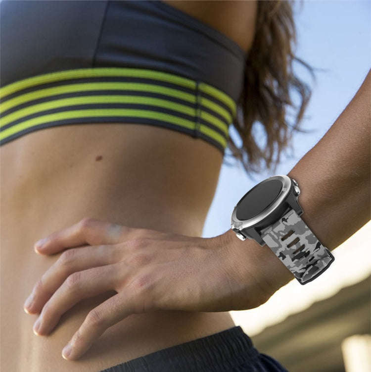 For Garmin Enduro 2 Camouflage Printed Silicone Watch Band(Army Green+Army Camouflage)