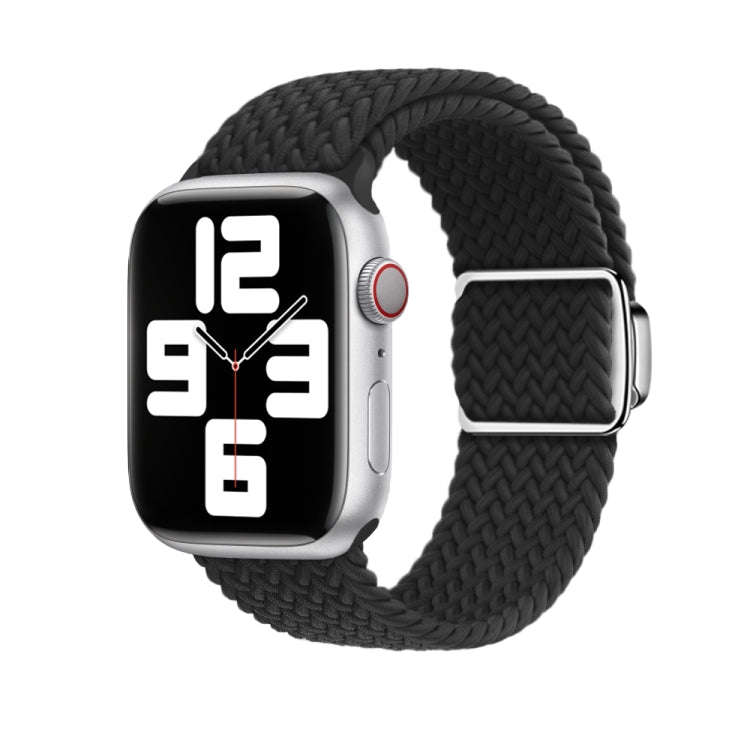 For Apple Watch Series 8 41mm Nylon Loop Magnetic Buckle Watch Band(Black)