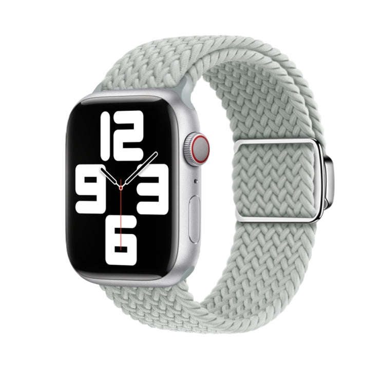 For Apple Watch Series 8 41mm Nylon Loop Magnetic Buckle Watch Band(Light Grey)
