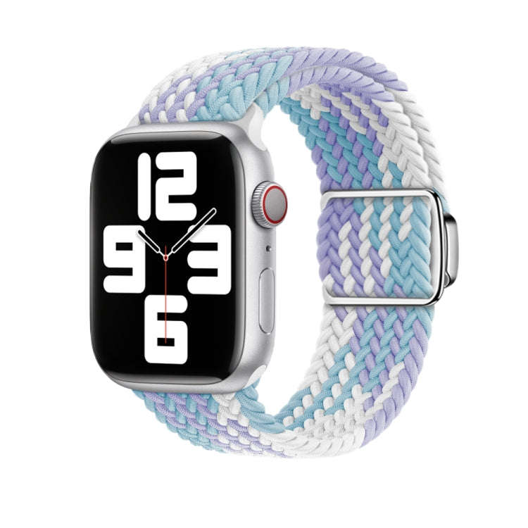 For Apple Watch Series 8 41mm Nylon Loop Magnetic Buckle Watch Band(Violets)