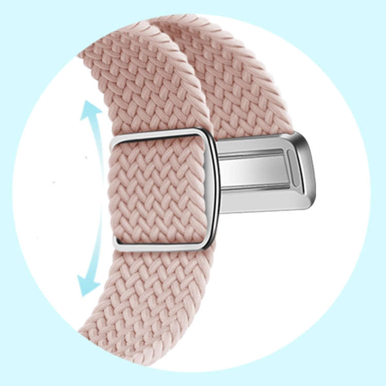 For Apple Watch SE 2022 44mm Nylon Loop Magnetic Buckle Watch Band(Colorful Starlight)