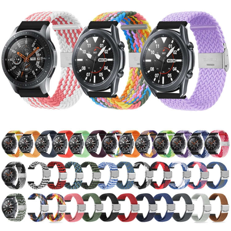 For Huawei Watch 4 / 4 Pro Nylon Braided Metal Buckle Watch Band(Z Grape Seed)