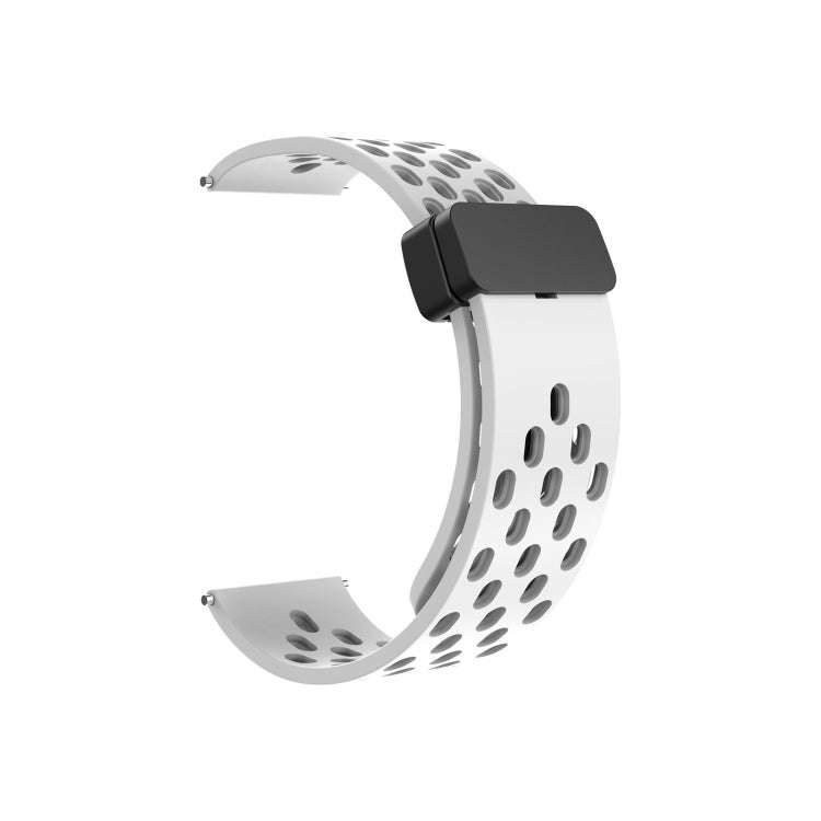For Huawei Watch 4 / 4 Pro Magnetic Clasp Silicone Watch Band(White)