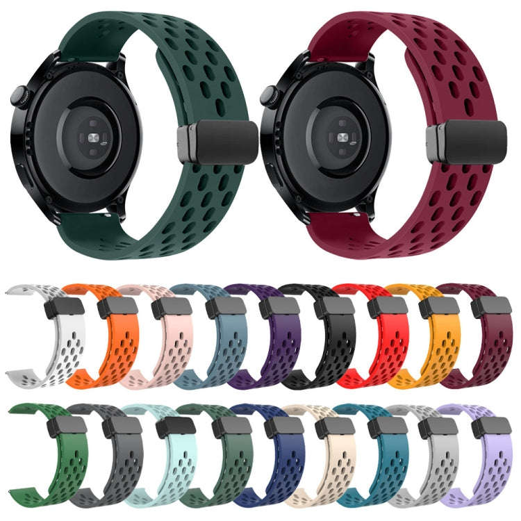 For Huawei Watch 4 / 4 Pro Magnetic Clasp Silicone Watch Band(Purple)