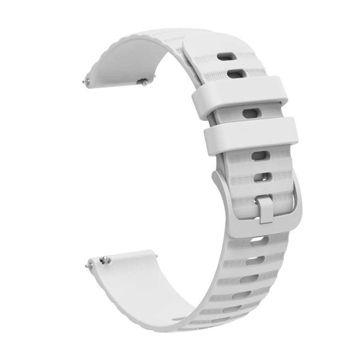 For Huawei Watch 4 / 4 Pro Wavy Dot Pattern Solid Color Silicone Watch Band(White)