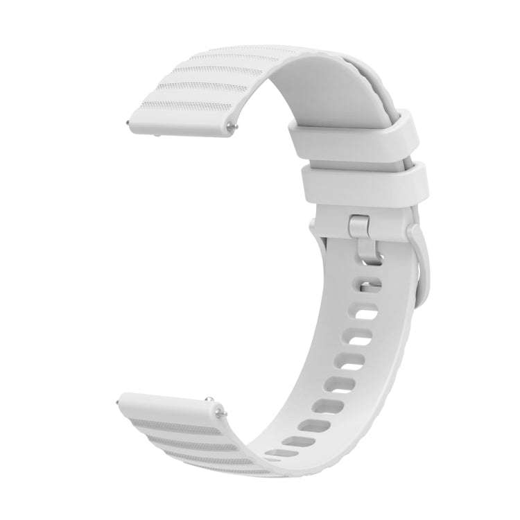 For Huawei Watch 4 / 4 Pro Wavy Dot Pattern Solid Color Silicone Watch Band(White)