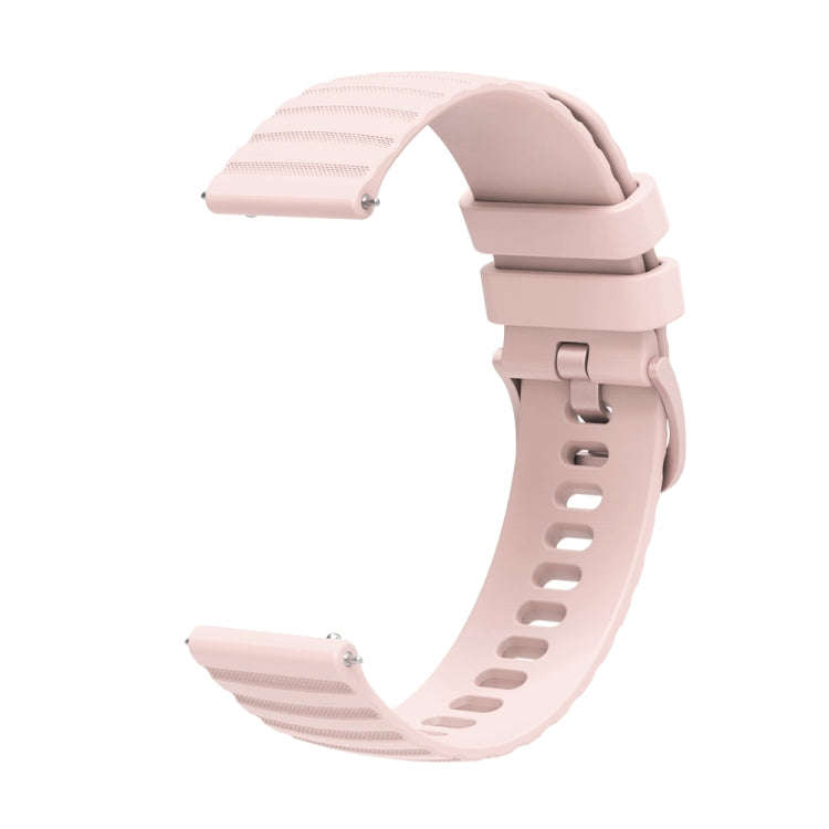 For Huawei Watch 4 / 4 Pro Wavy Dot Pattern Solid Color Silicone Watch Band(Pink)