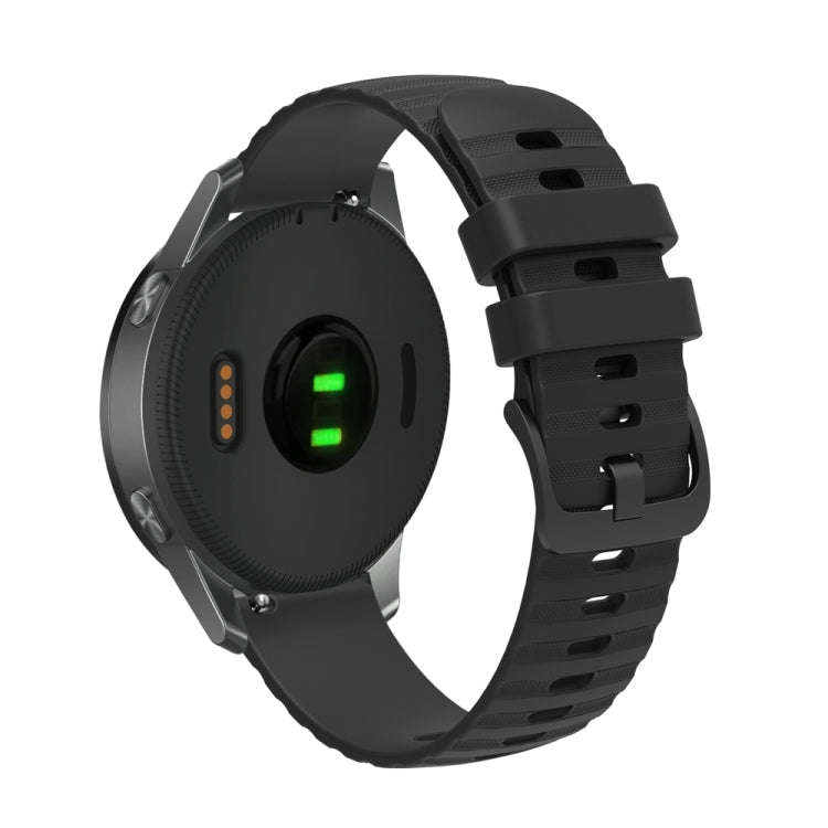 For Huawei Watch 4 / 4 Pro Wavy Dot Pattern Solid Color Silicone Watch Band(Black)