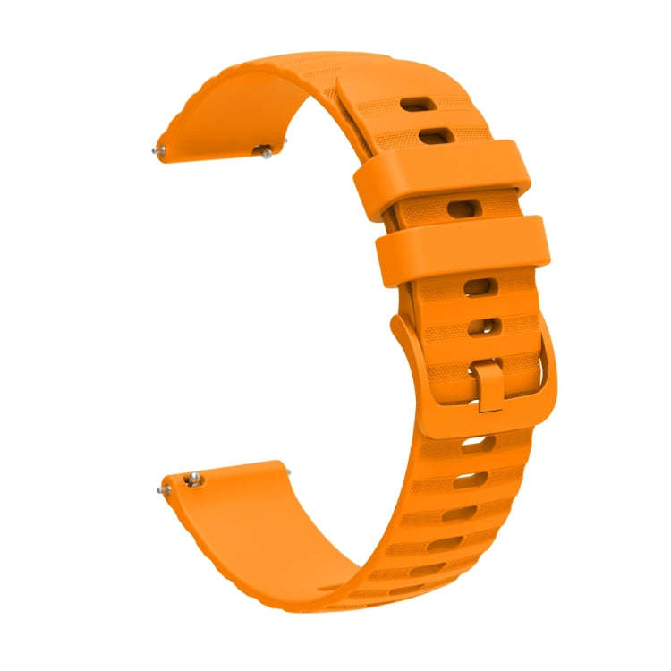 For Huawei Watch 4 / 4 Pro Wavy Dot Pattern Solid Color Silicone Watch Band(Yellow)