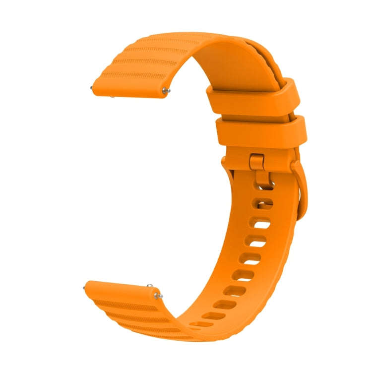 For Huawei Watch 4 / 4 Pro Wavy Dot Pattern Solid Color Silicone Watch Band(Yellow)