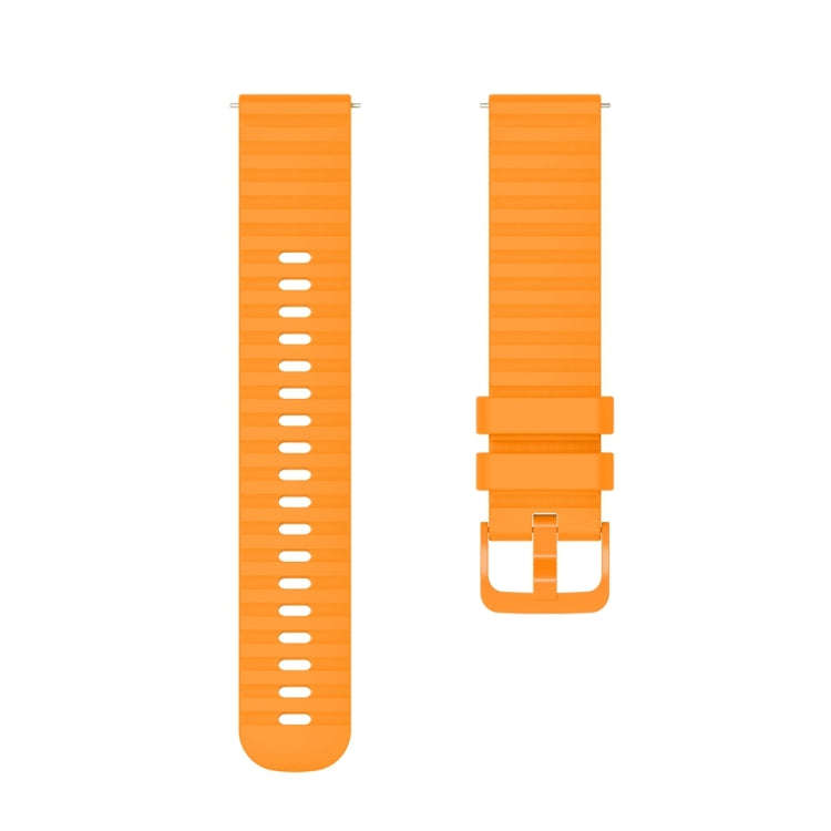 For Huawei Watch 4 / 4 Pro Wavy Dot Pattern Solid Color Silicone Watch Band(Yellow)