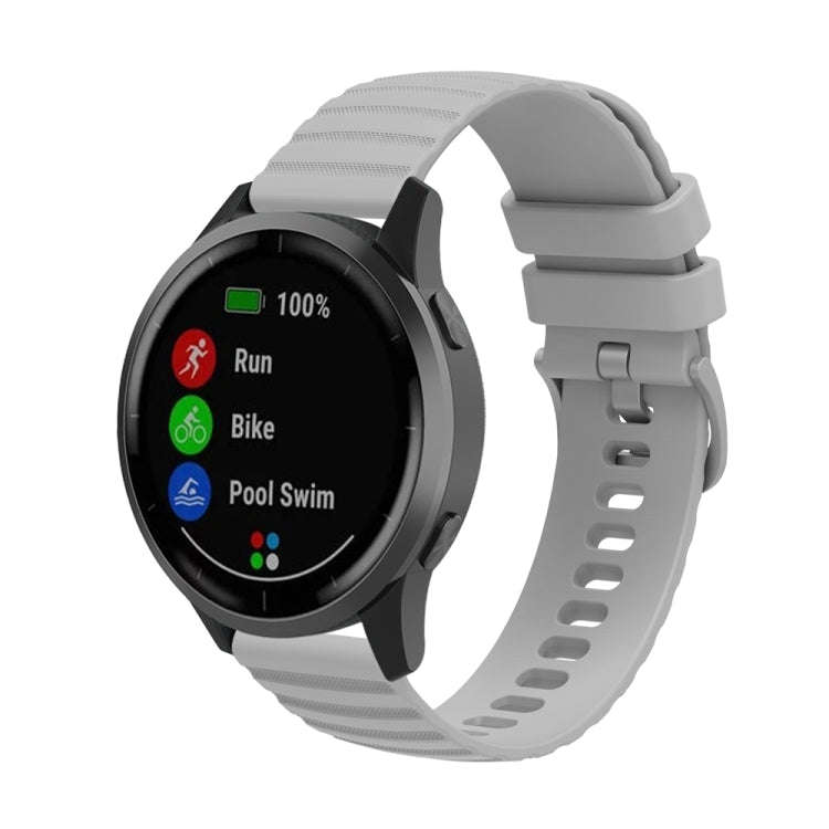 For Huawei Watch 4 / 4 Pro Wavy Dot Pattern Solid Color Silicone Watch Band(Grey)