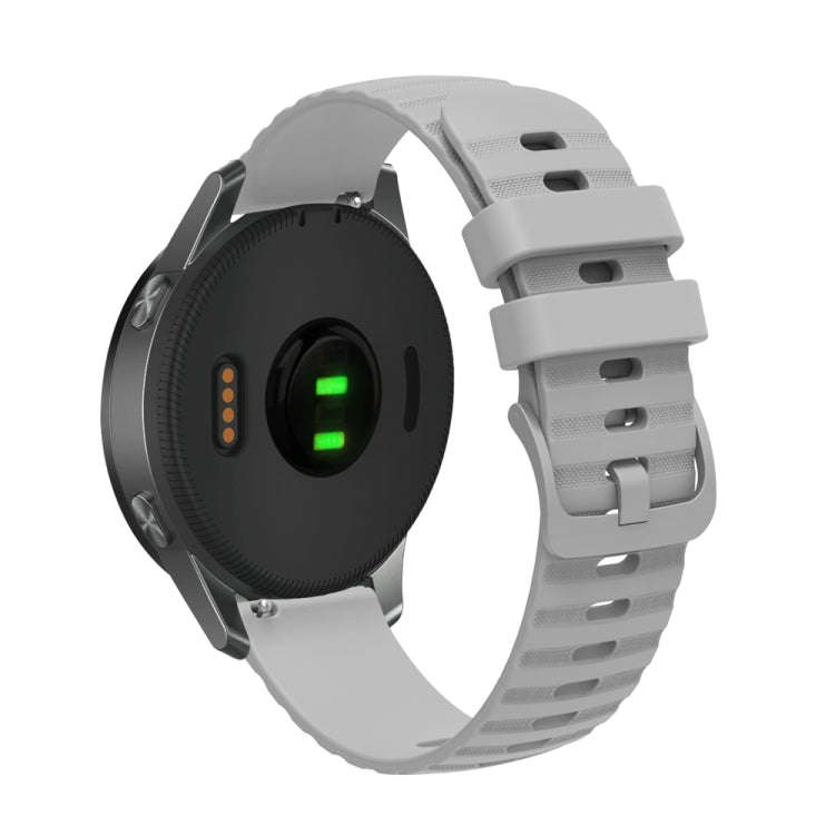 For Huawei Watch 4 / 4 Pro Wavy Dot Pattern Solid Color Silicone Watch Band(Grey)