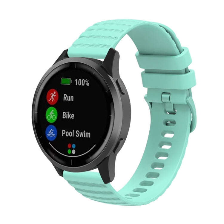 For Huawei Watch 4 / 4 Pro Wavy Dot Pattern Solid Color Silicone Watch Band(Teal)