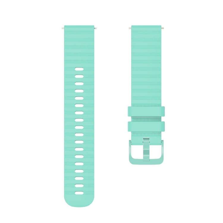 For Huawei Watch 4 / 4 Pro Wavy Dot Pattern Solid Color Silicone Watch Band(Teal)