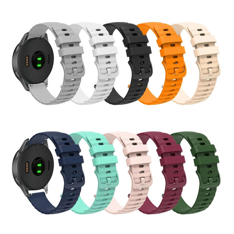 For Huawei Watch 4 / 4 Pro Wavy Dot Pattern Solid Color Silicone Watch Band(Army Green)