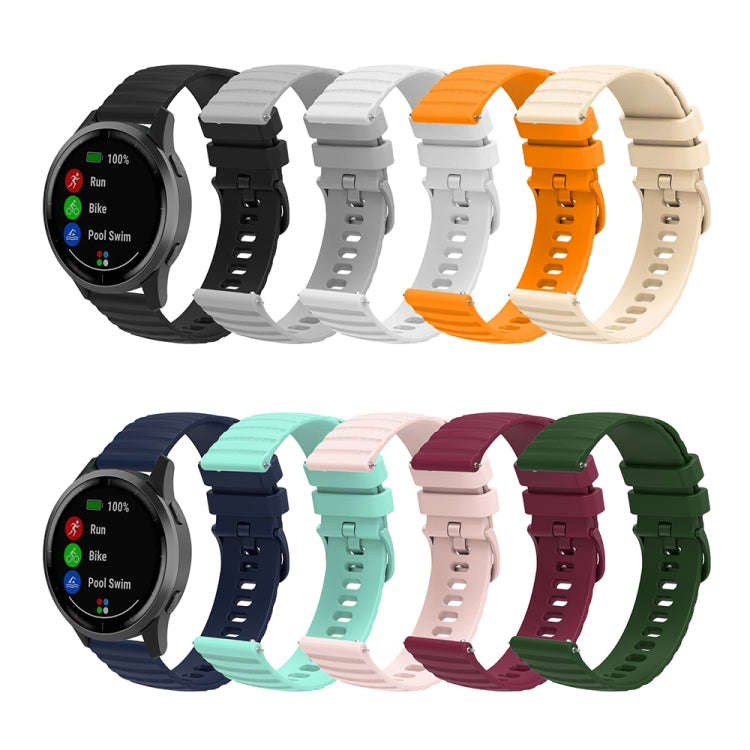 For Huawei Watch 4 / 4 Pro Wavy Dot Pattern Solid Color Silicone Watch Band(White)