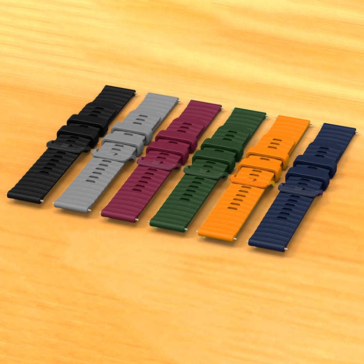For Huawei Watch 4 / 4 Pro Wavy Dot Pattern Solid Color Silicone Watch Band(Army Green)