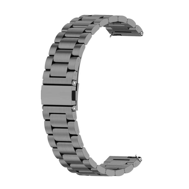 For Huawei Watch 4 / 4 Pro Three Bead Stainless Steel Watch Band(Grey)