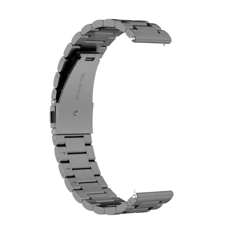 For Huawei Watch 4 / 4 Pro Three Bead Stainless Steel Watch Band(Grey)