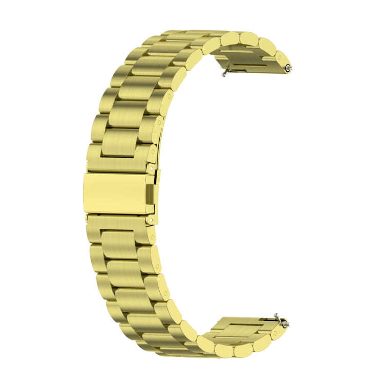 For Huawei Watch 4 / 4 Pro Three Bead Stainless Steel Watch Band(Gold)