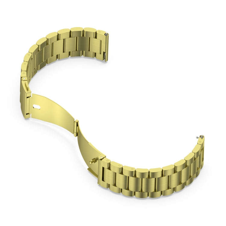 For Huawei Watch 4 / 4 Pro Three Bead Stainless Steel Watch Band(Gold)