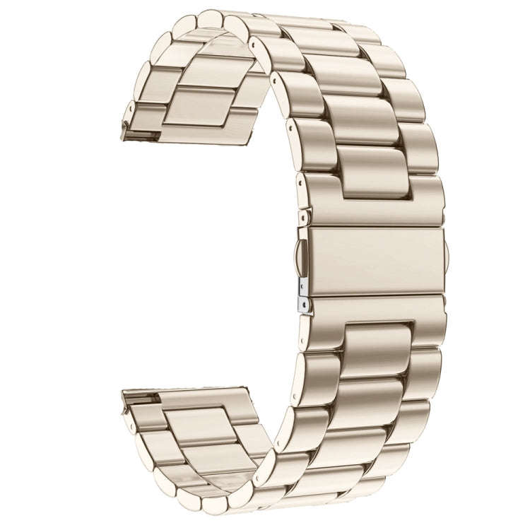 For Huawei Watch 4 / 4 Pro Three Bead Stainless Steel Watch Band(Starlight Color)