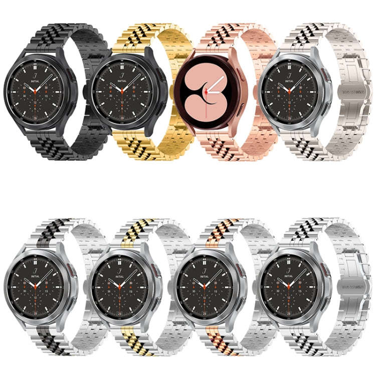 For Huawei Watch 4 / 4 Pro Five Bead Stainless Steel Watch Band(Starlight Color)