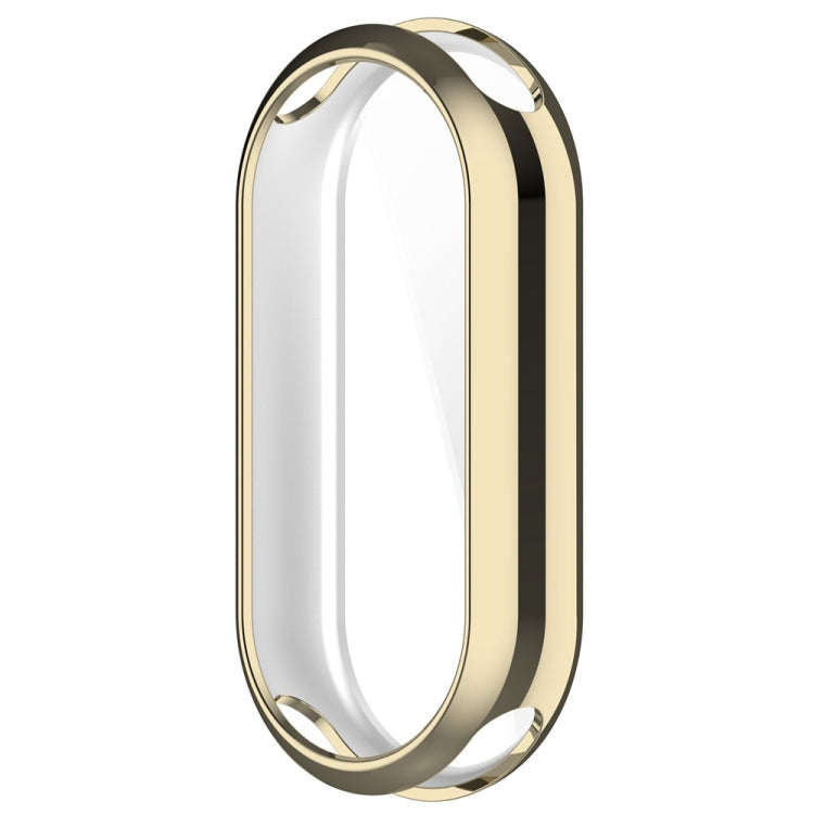 For Xiaomi Mi Band 8 Full Coverage TPU Electroplating Watch Protective Case(Light Gold)
