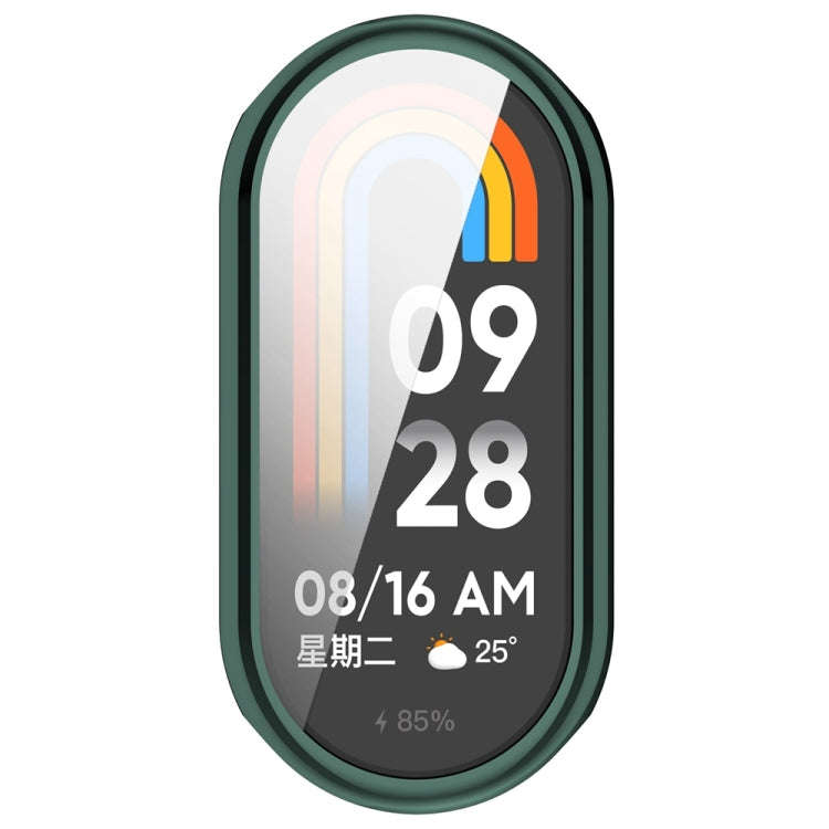 For Xiaomi Mi Band 8 Full Coverage TPU Electroplating Watch Protective Case(Green)