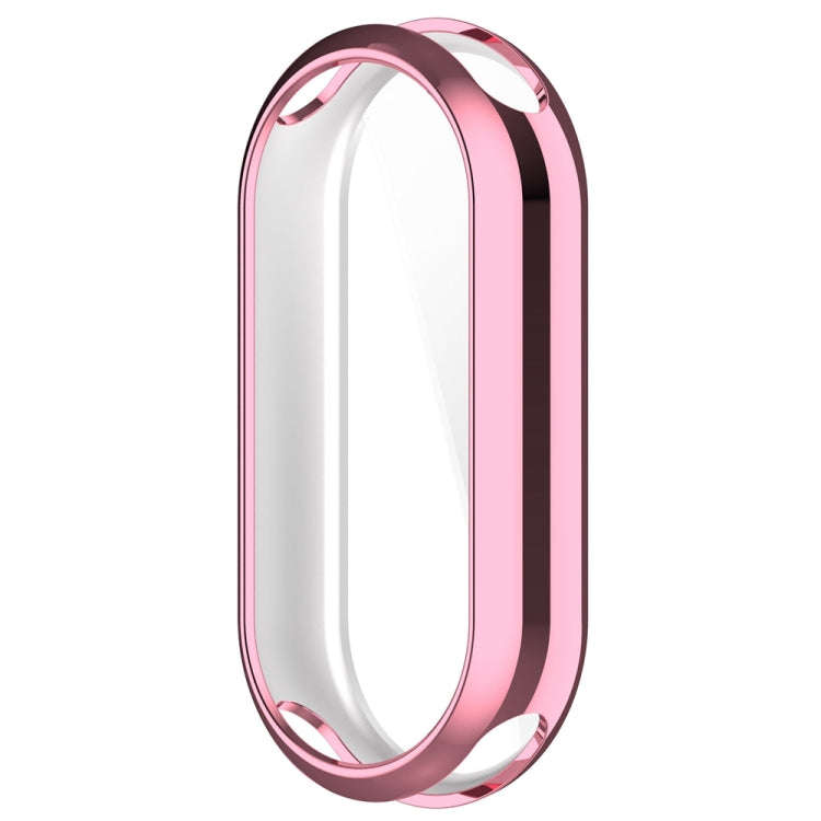 For Xiaomi Mi Band 8 Full Coverage TPU Electroplating Watch Protective Case(Pink)