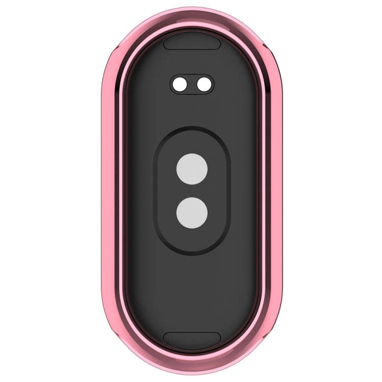 For Xiaomi Mi Band 8 Full Coverage TPU Electroplating Watch Protective Case(Pink)